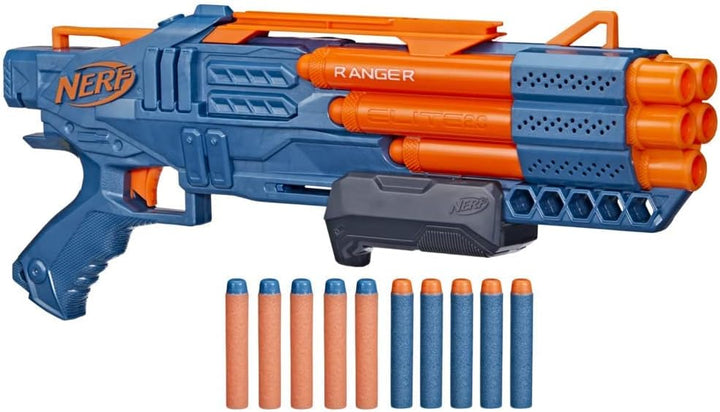 NERF Elite 2.0 Ranger PD-5 Blaster, mit 5 Läufen, 10 Elite Darts, einfache Handhabung, Dart-Aufbewah