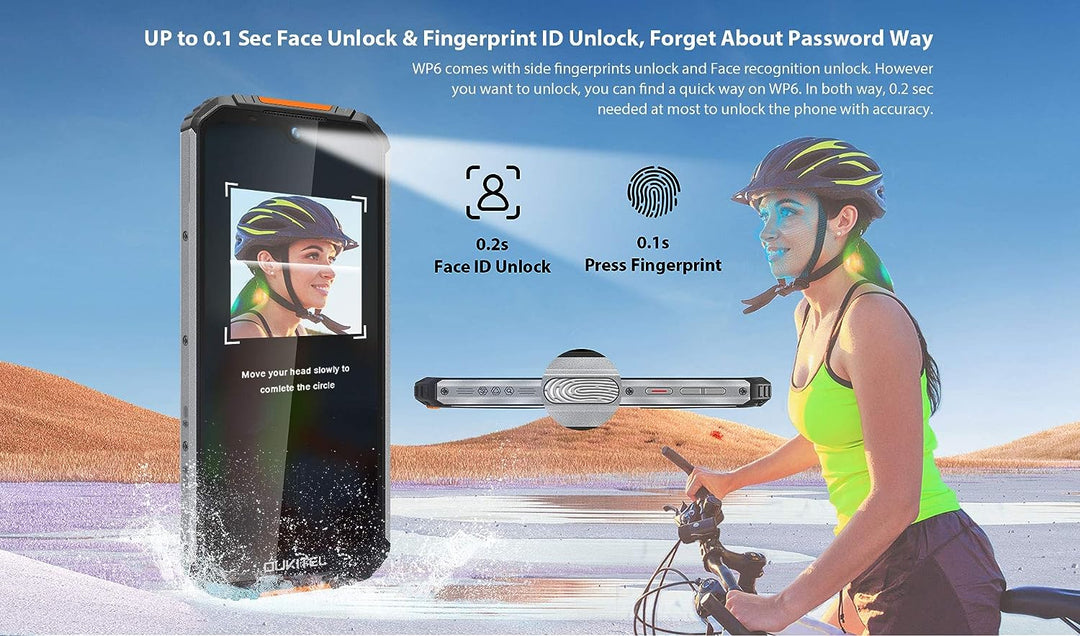 OUKITEL WP6 (2020), IP68 Outdoor Smartphone Ohne Vertrag, 10000 mAh Akku (18 W Schnellladung), 48 MP