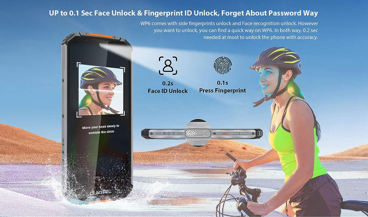 OUKITEL WP6 (2020), IP68 Outdoor Smartphone Ohne Vertrag, 10000 mAh Akku (18 W Schnellladung), 48 MP