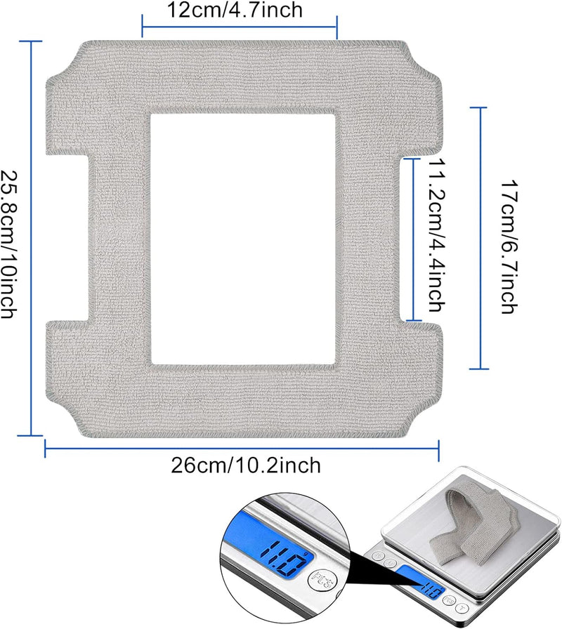 Waschbare Wischmopp-Pads, Ersatz für Ecovacs Winbot W1/W1 Pro Fenster-Staubsauger, Ersatzteile, Wisc