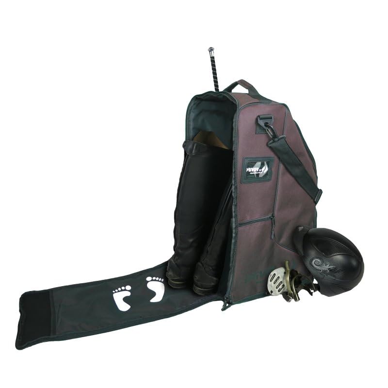 Driver13 Reitstiefelrucksack Reitstiefeltasche Stiefeletten Taschen Deluxe mit Helmfach für Reitstie