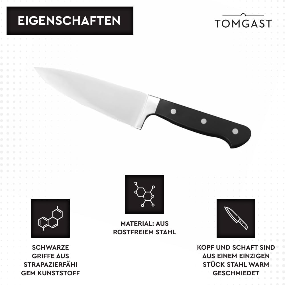 JUSTCUT Kochmesser 20 cm, geschmiedet, Kochmesser 20 cm
