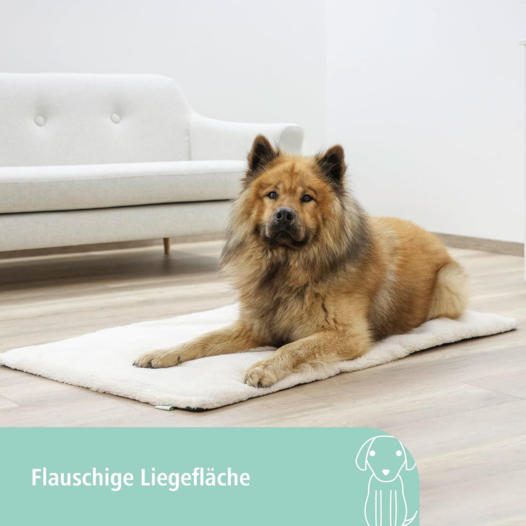 Kerbl Pet Liegekissen Theo, Hundekissen, Katzenkissen, beige, 120x75x3cm, Polyester, Katzen, selbstw