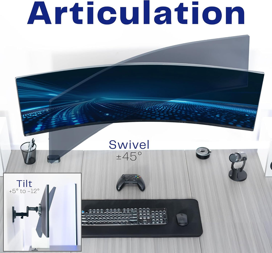 VIVO MOUNT-VW01M Full Motion Wandhalterung für LCD-LED-Fernseher und Computerbildschirme, neig- und
