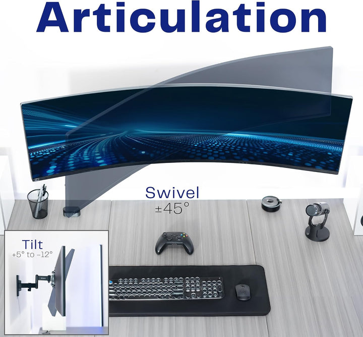 VIVO MOUNT-VW01M Full Motion Wandhalterung für LCD-LED-Fernseher und Computerbildschirme, neig- und
