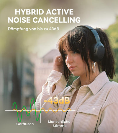 Edifier W820NB Plus Kopfhörer mit Hybrid Aktiver Geräuschunterdrückung - LDAC Codec - Hi-Res Audio W