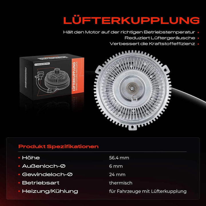 Frankberg Lüfterkupplung Kühlerlüfter Kompatibel mit 3er E46 330d 330xd 3.0L 2002-2005 3er Touring E
