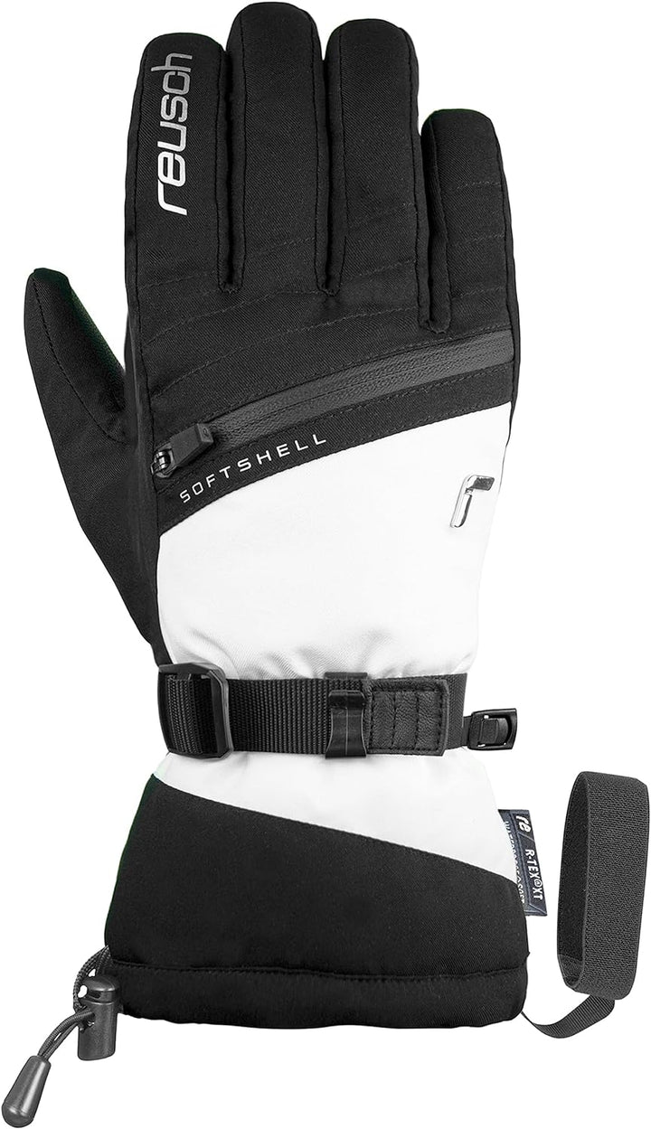 Reusch Damen Handschuhe Demi R-tex Xt Extra Warm, Wasserdicht, Atmungsaktiv 7 schwarz / weiss, 7 sch