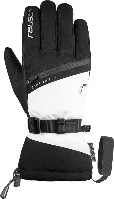 Reusch Damen Handschuhe Demi R-tex Xt Extra Warm, Wasserdicht, Atmungsaktiv 7 schwarz / weiss, 7 sch