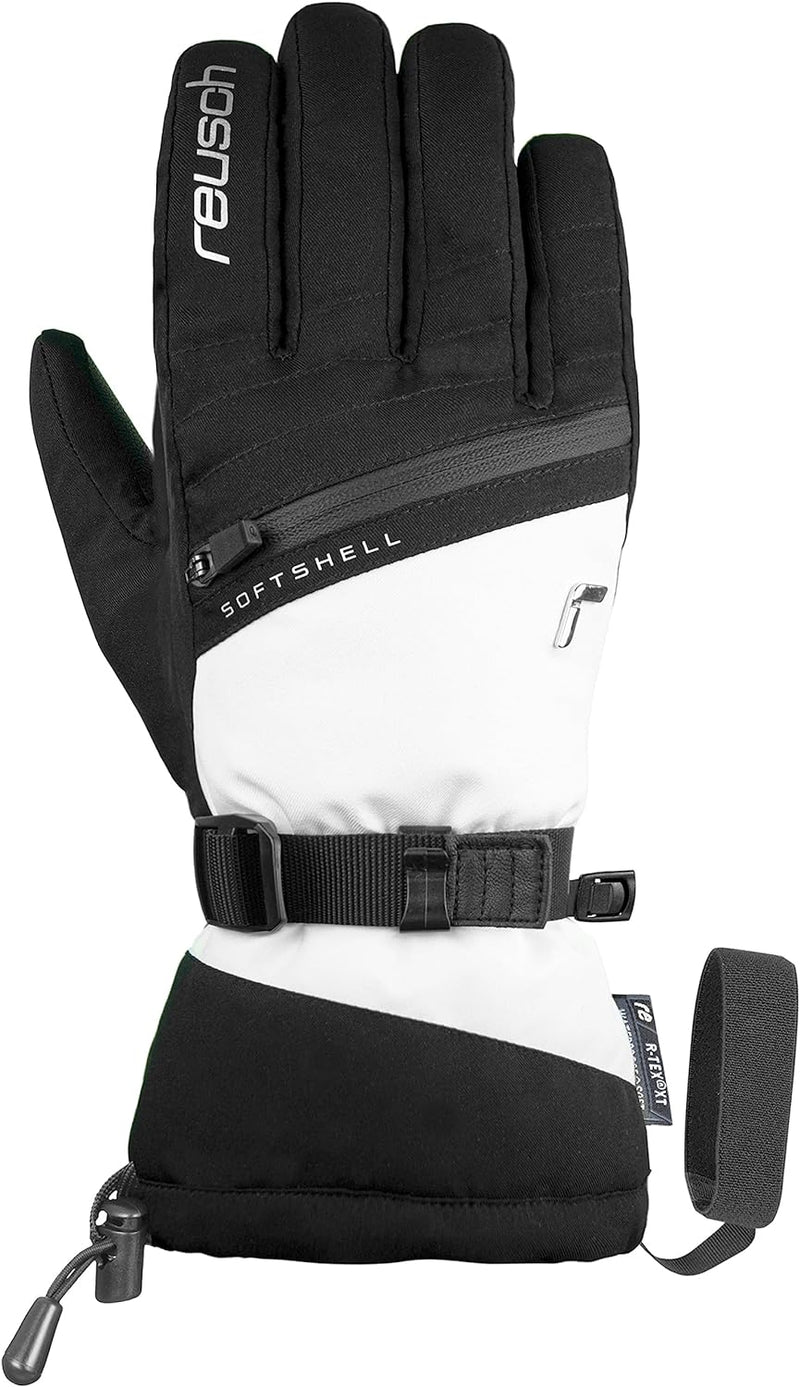 Reusch Damen Handschuhe Demi R-tex Xt Extra Warm, Wasserdicht, Atmungsaktiv 7 schwarz / weiss, 7 sch