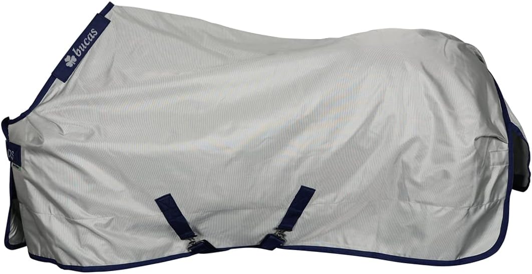 Bucas Power turnout light Big Neck in silber, Weidedecke, Outdoordecke, Farbe:silber, Grösse:165cm