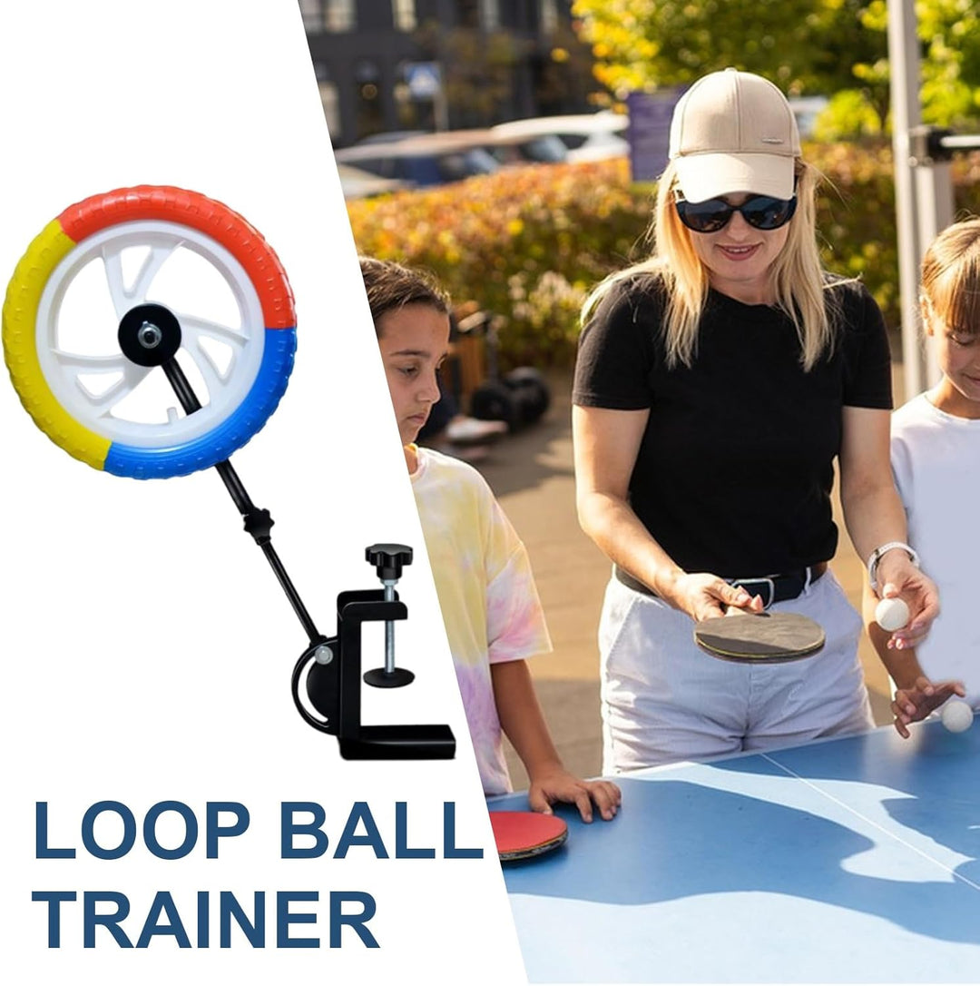 -Trainingsgerät – Tischtennis Hilfe Für Einhand Koordination | Bewegungsübung Mit Spin-Rad | -Loop S