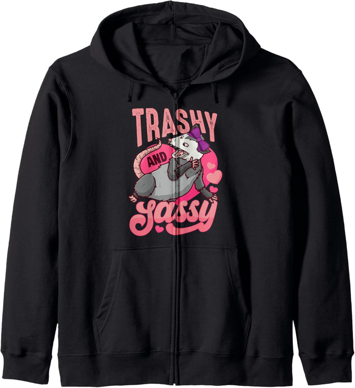 Funny Opossum Trashy and Sassy Possum Women Girl Kapuzenjacke