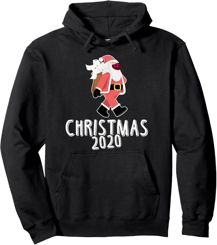 Weihnachtsmann mit Gesichtsmaske und Toilettenpapier - Pullover Hoodie