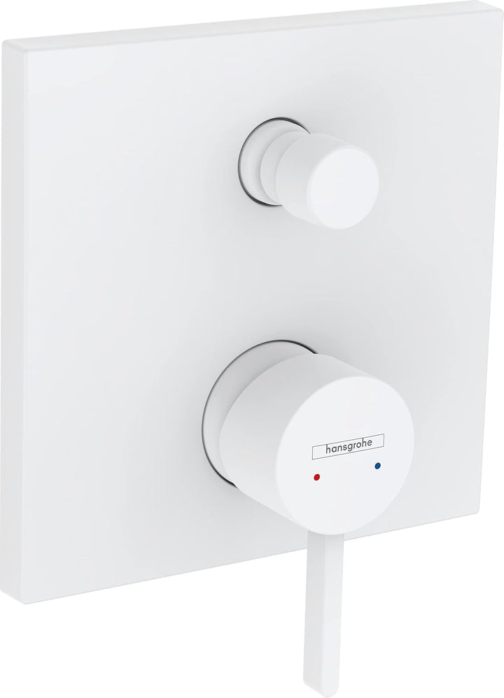 hansgrohe Wannenarmatur Finoris, Unterputz Badarmatur für 2 Funktionen, Mattweiss Mattweiss Wanne, M
