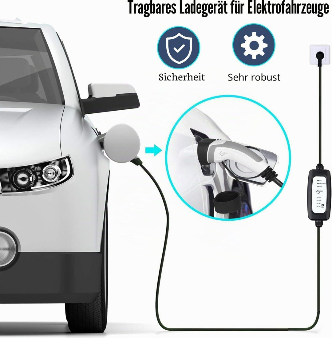 EV Ladekabel für Elektrofahrzeug Tragbares Zuhause Schnell EVSE ladegerät Kompatibel mit Allen Steck