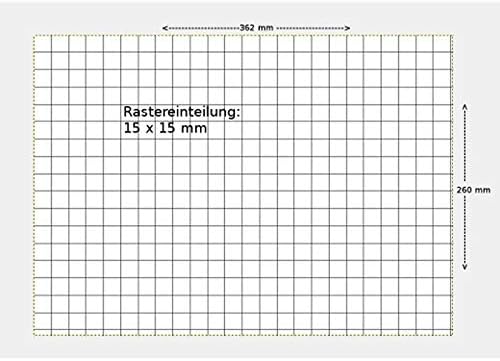 10 Stk. Rasterschaumstoff-Einlage für Eurobehälter Serie TK 400x300 mm, 362x260x15mm, Rastermass 15x