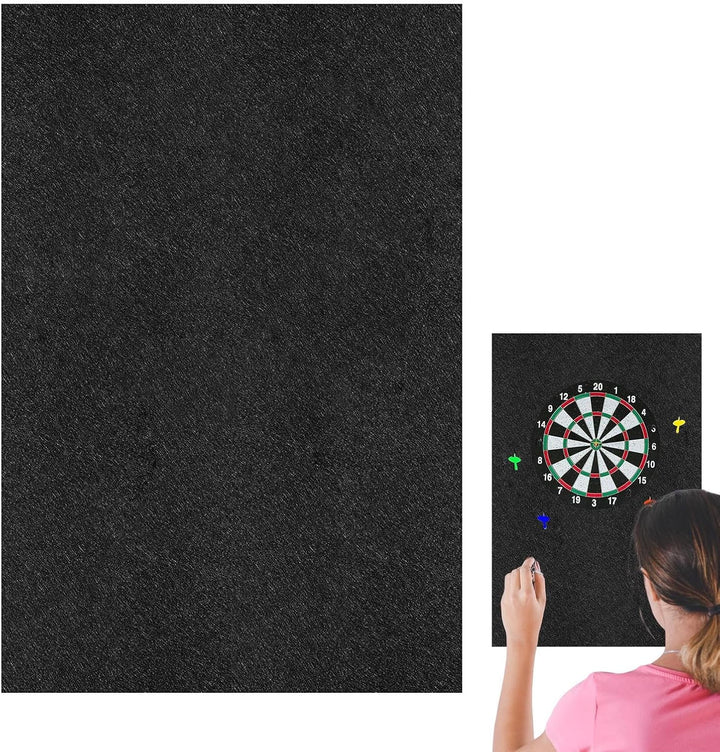 Dartboard Rückwandschutz - Grosse Filz Wandfliesen Als Unterlage Für Dartbretter - Schwarze Rückwand
