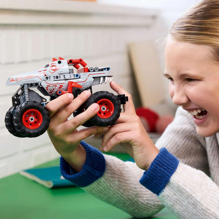 LEGO Technic Monster Jam ThunderROARus, Spielzeug-Monstertruck mit Rückziehfunktion, Bauspielzeug fü