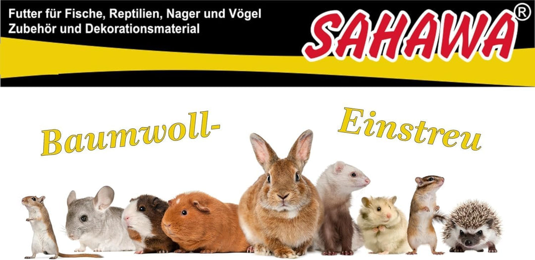 Baumwolleinstreu 15 L ca. 1,5 Kg, Nestbaumaterial, Einstreu für Meerschweinchen, Hamster, Zwergkanin
