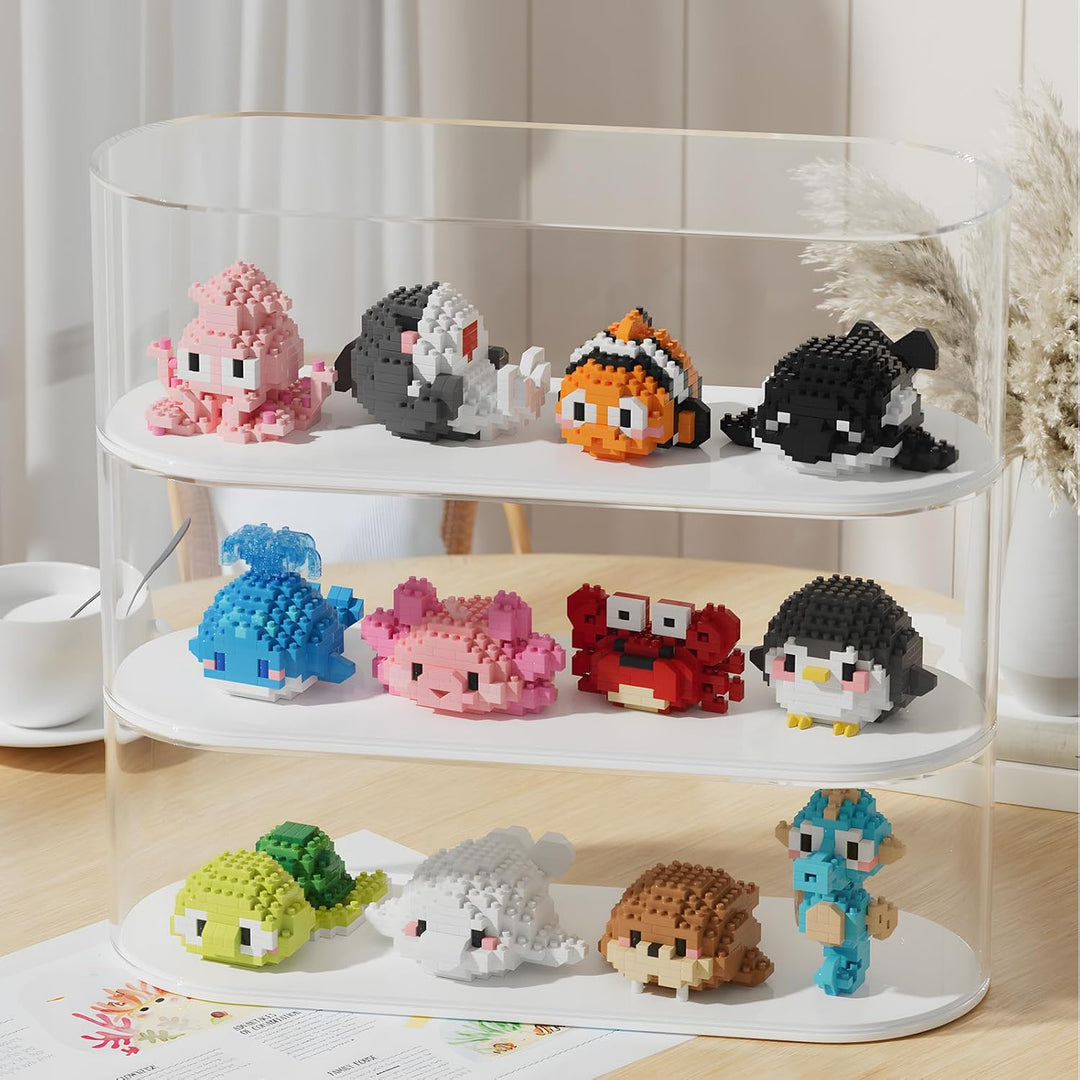 HJPLPXH Kleines Spielzeuggeschenk, Partygeschenke für Kinder | 12 Dosen Mini-Meerestiere Mikro-Baukl