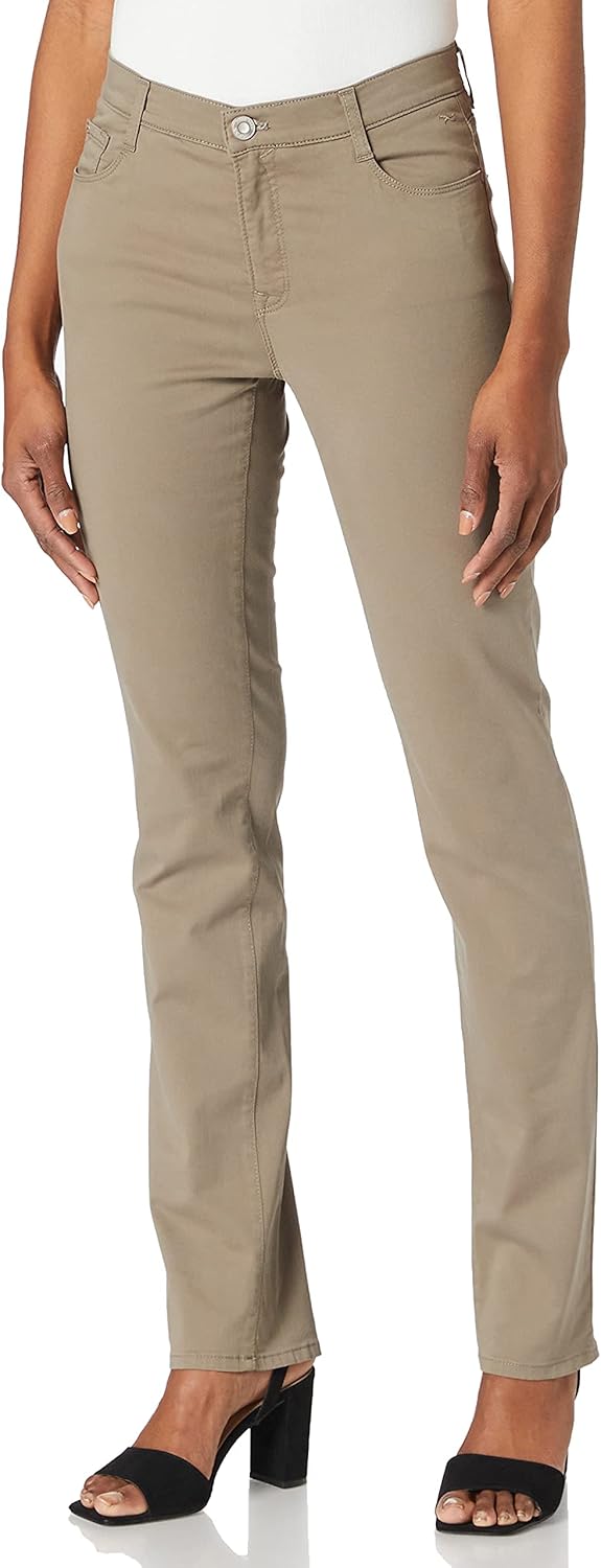 Brax Women's Mary Smart Cotton Trouser 31W / 34L Khaki, 31W / 34L Khaki