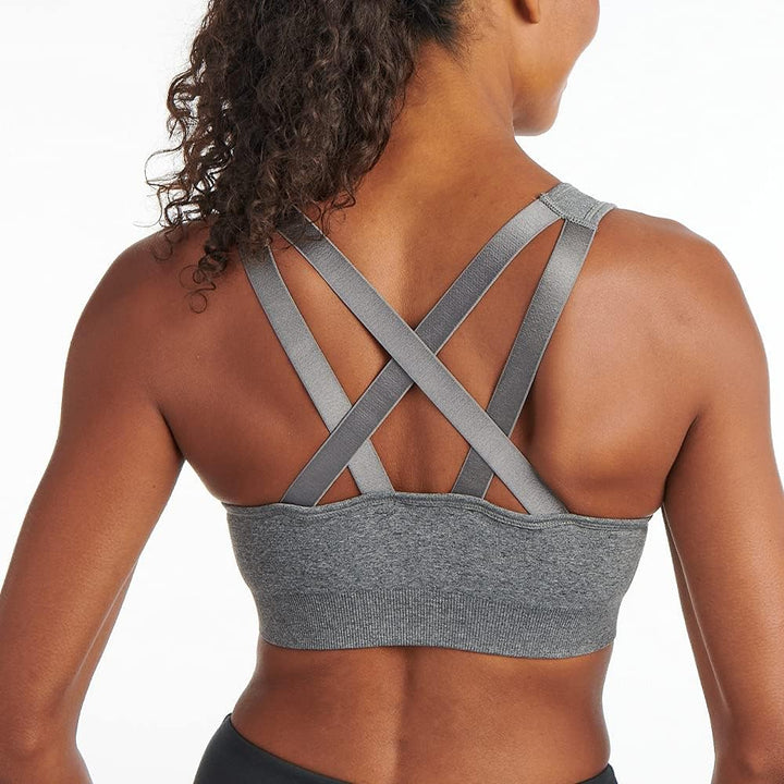 PUMA Damen Seamless Bra Sport-BH S Big Cat Medium Heather Grey, S Big Cat Medium Heather Grey