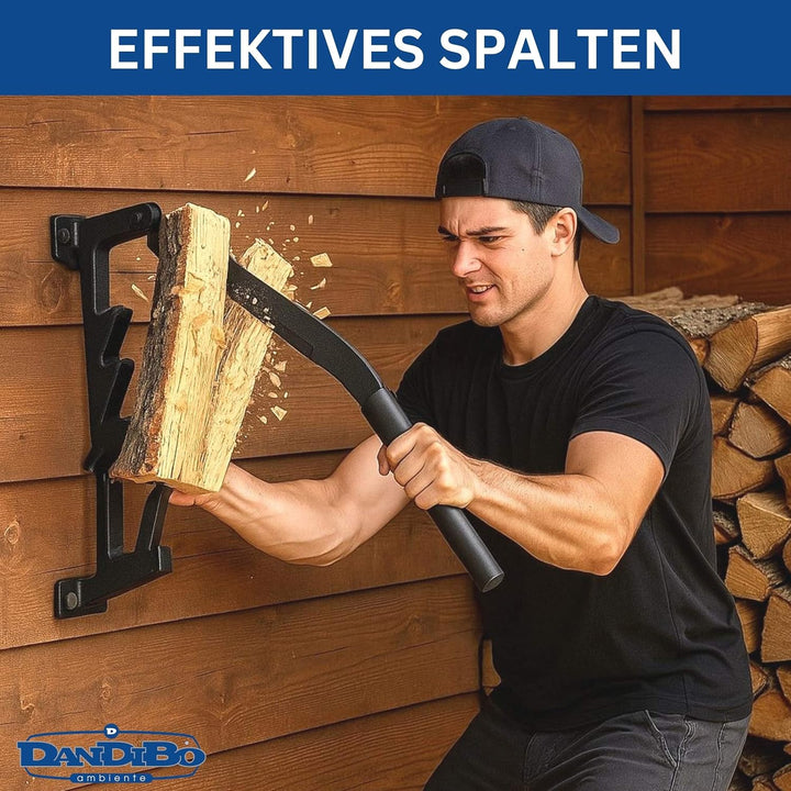 DanDiBo Holzspalter Manuell Wand 96646 Holz Spalten Anzündholz Spalter Wandmontage Brennholzspalter