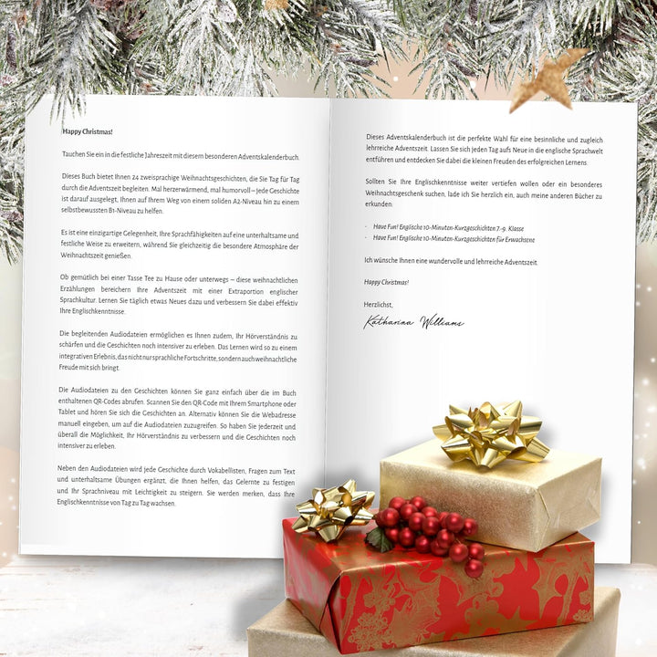 Happy Christmas! Englische Kurzgeschichten Adventskalender inkl. Audiodateien für Erwachsene - mit 2