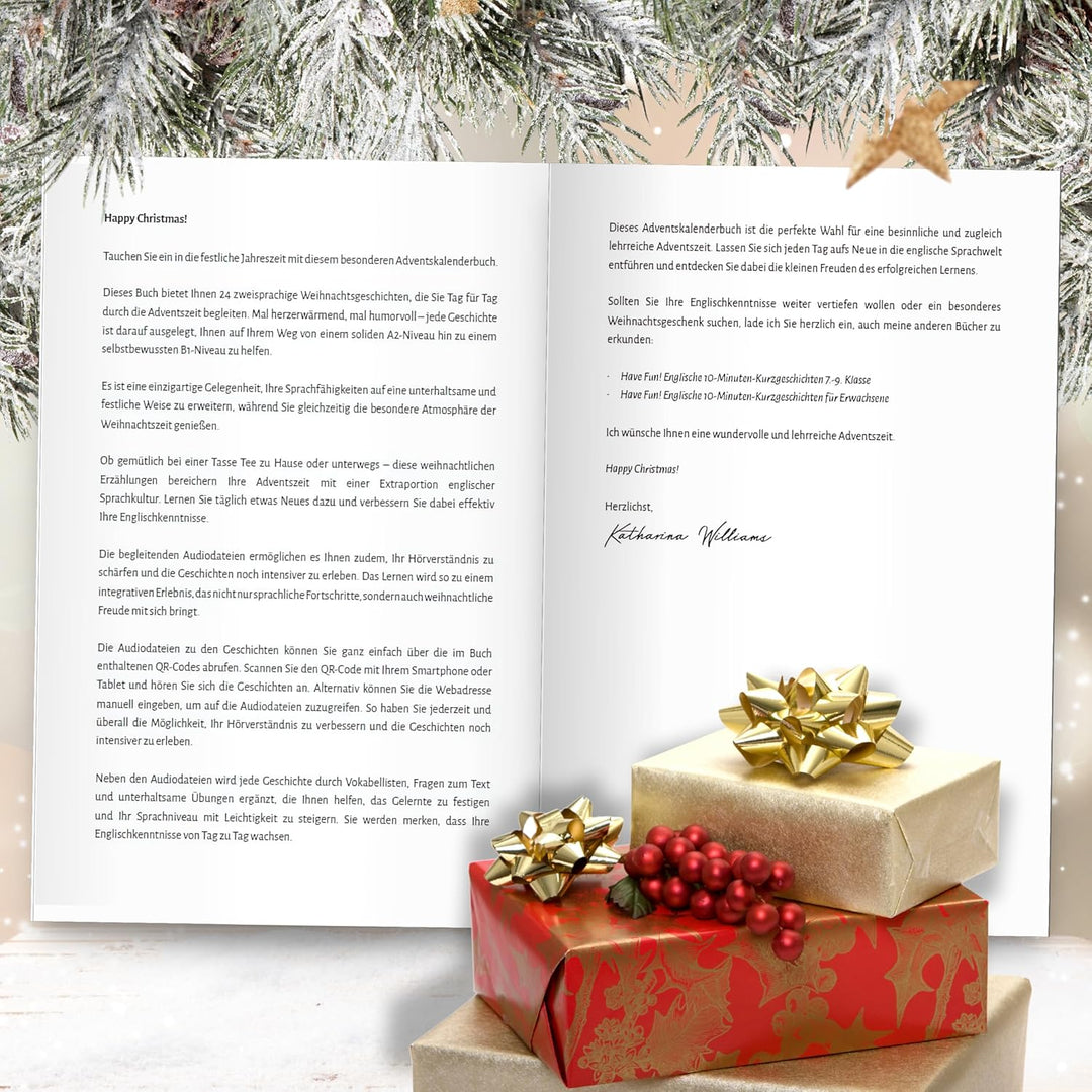 Happy Christmas! Englische Kurzgeschichten Adventskalender inkl. Audiodateien für Erwachsene - mit 2