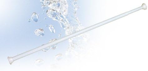 DUSCHVORHANGSTANGE 180 - 300 CM WEISS TELESKOPSTANGE - EXTRA LANG - GARDINENSTANGE SPRING KLEMMSTANG