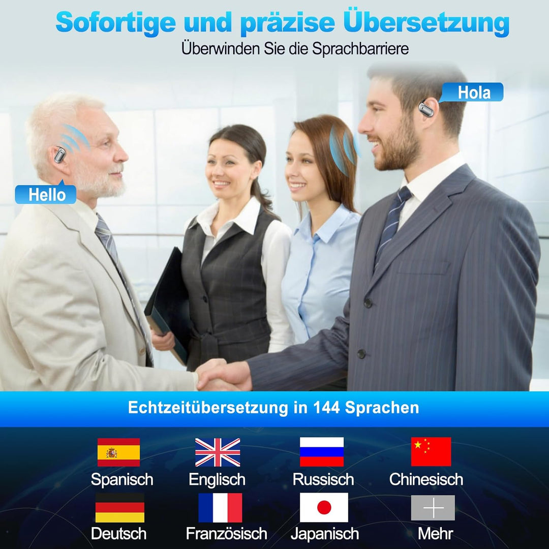 Ki Übersetzungs Kopfhörer mit Touch LCD-Touchscreen, Übersetzungskopfhörer mit Echtzeit Übersetzung,