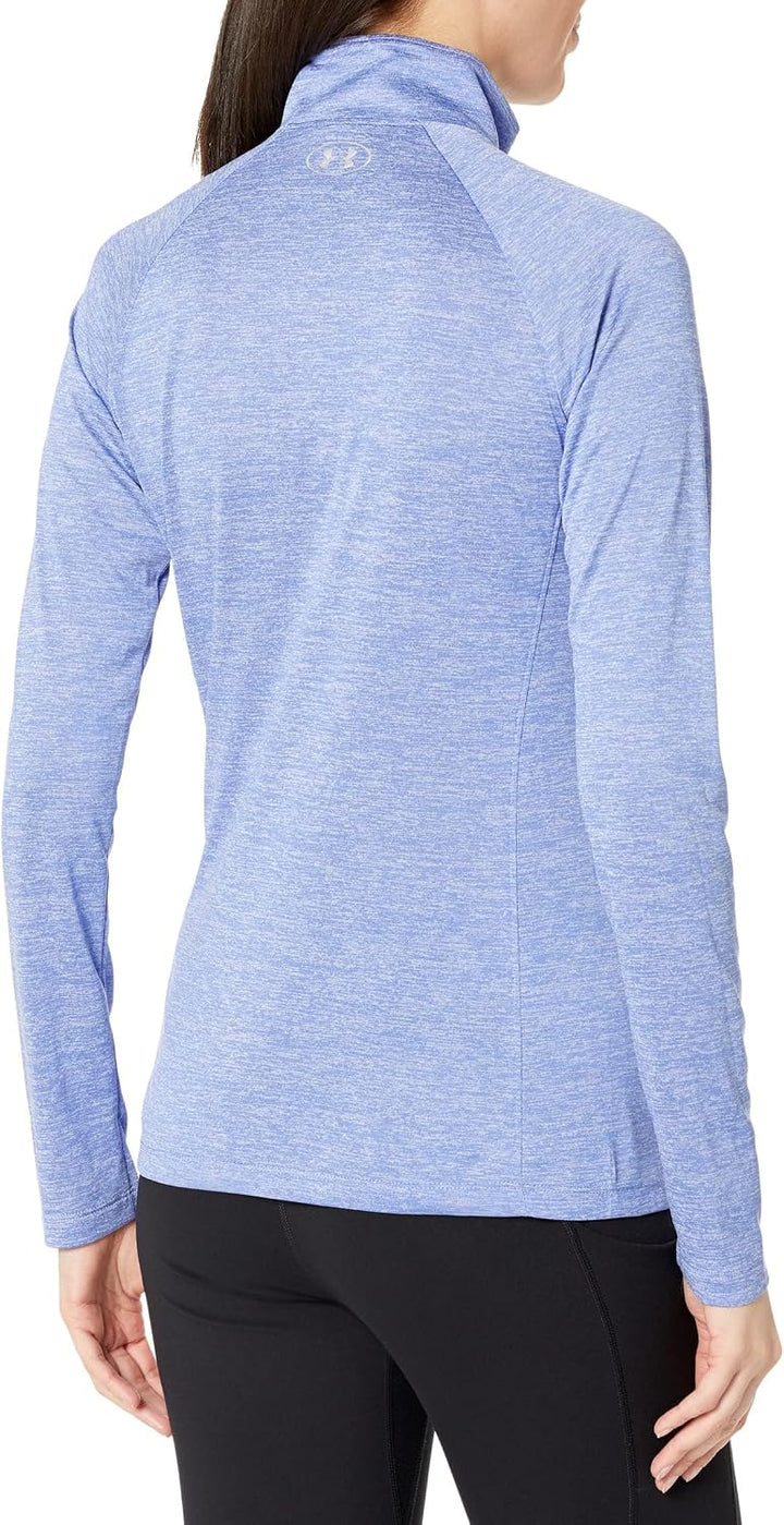 Under Armour Damen Tech Twist 1/2 Zip Langarm Pullover Sweatshirt S (495) Baja Blue/White/Metallic S