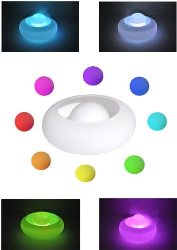 BETEC Ideen 75601 Magic Bowl aus hochwertigem Glas - LED Lampe und Aroma Diffuser - Aromalampe RUND