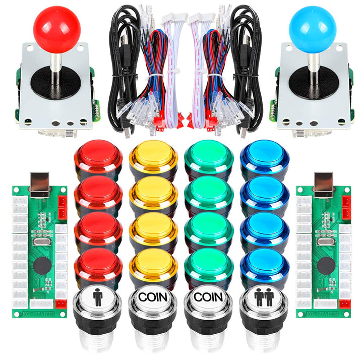 EG STARTS 2 Spieler klassische Arcade DIY Kit USB-Encoder zu PC Joystick Spiele + 2x 5Pin Rocker + 1