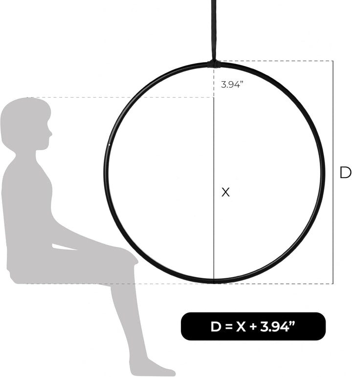 Play Juggling - Aerial Hoop fit für Luftakrobatik und Aerobic - Durchmesser 85 bis 110 cm - Befestig