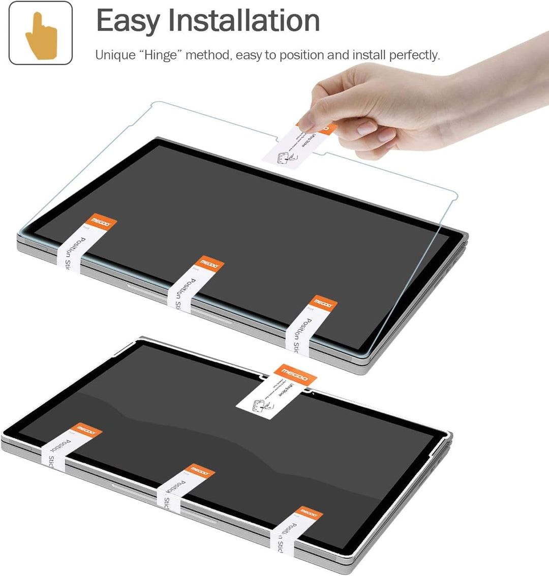 MEGOO Gehärtetem Glas Displayschutzfolie für Microsoft Surface Laptop Go 3/2/1 12.4", 9H Härte, Anti