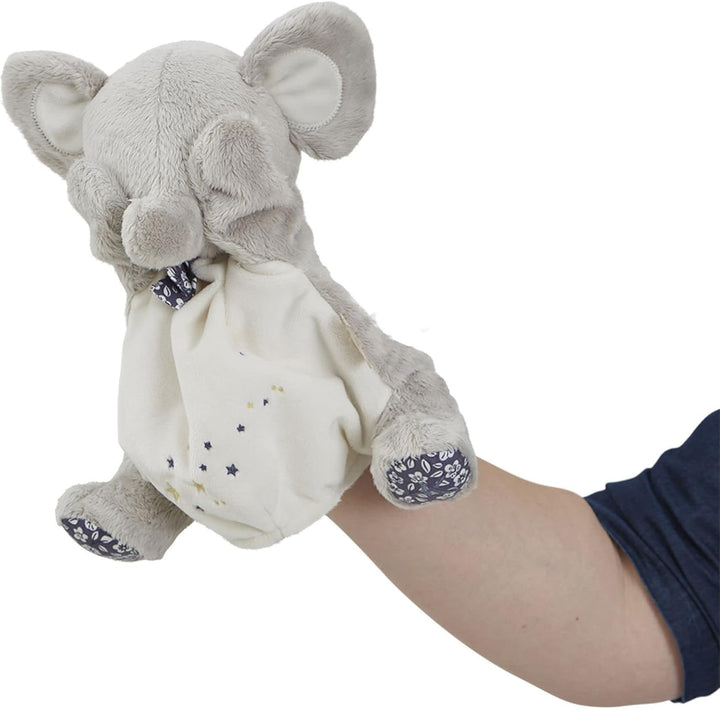 KALOO - Kleine Lieder - Graue Elefantenpuppette - Plüsch Handpuppe 24 cm - Aufwachenspiel - ab Gebur