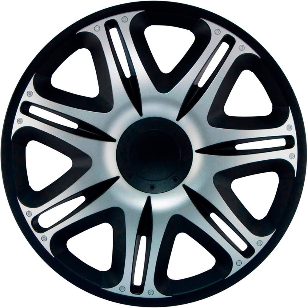 Satz J-Tec Radzierblenden Nascar 14-Zoll Silber/Schwarz 14-inch Silber/Schwarz, 14-inch Silber/Schwa