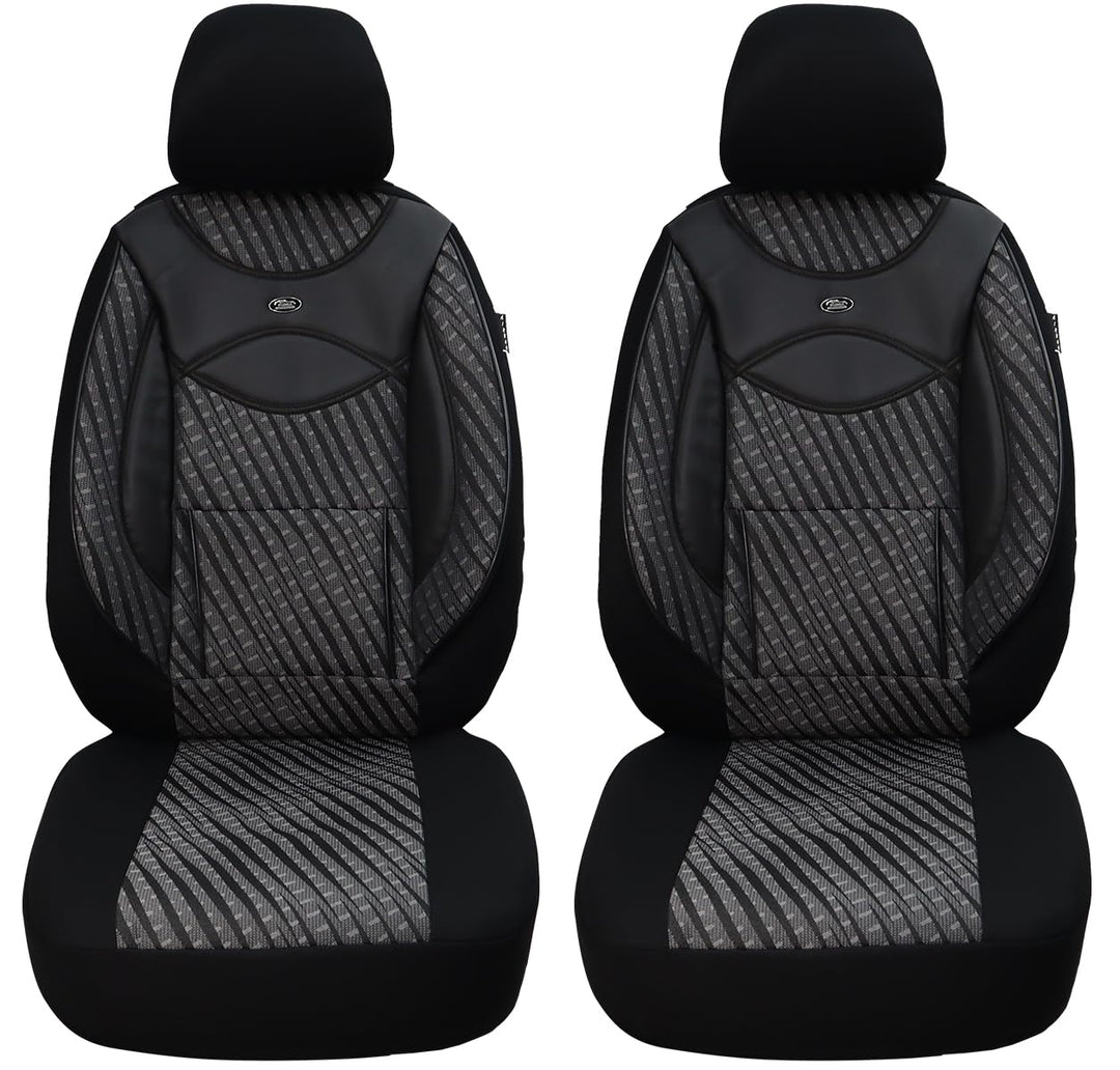 BREMER SITZBEZÜGE Mass Sitzbezüge Schonbezüge für Mitsubishi Eclipse Cross 115 115 - Schwarz/Grau Mu