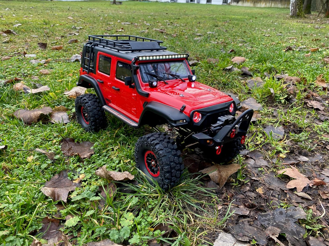 Crawler RC DF-4S Pro rot 4WD mit LEDs und Seilwinde 1/10-3164