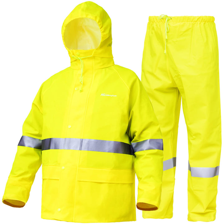 WCBDUT Regenanzug für Herren und Damen, schwer, wasserdicht, Regenmantel (Jacke + Hose) Sets winddic