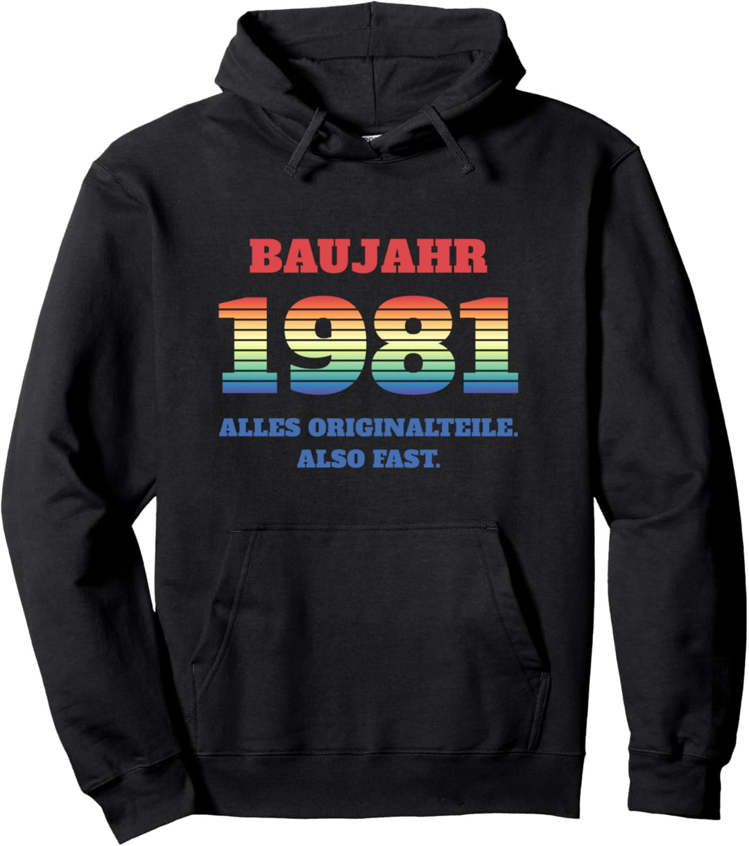 41. Geburtstag 41 Jahre 1981 Baujahr Regenbogen Lustiges Pullover Hoodie