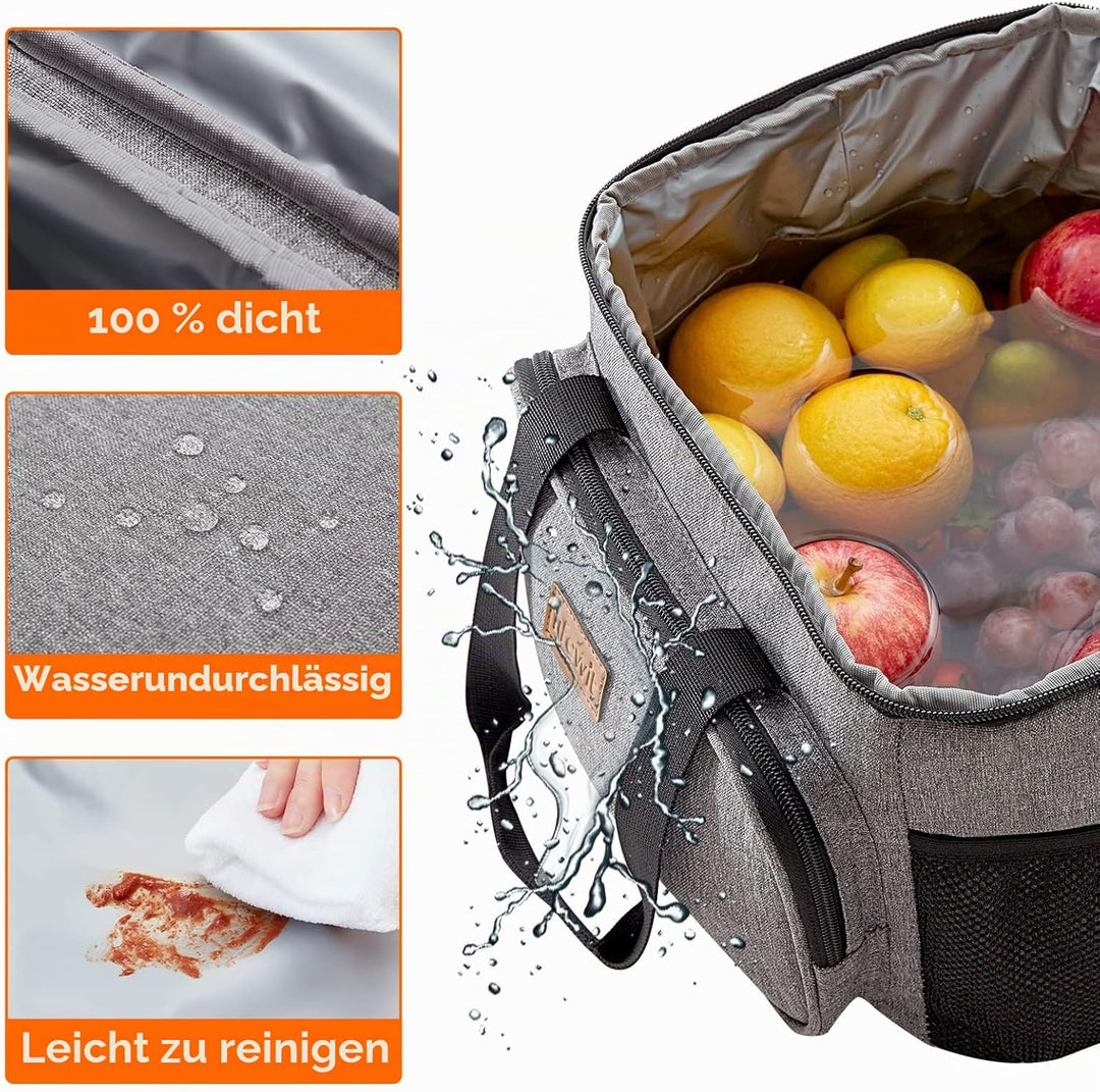 Lifewit 15L Kühltasche Picknicktasche Lunchtasche Mittagessen Tasche Thermotasche Kühltasche Isolier