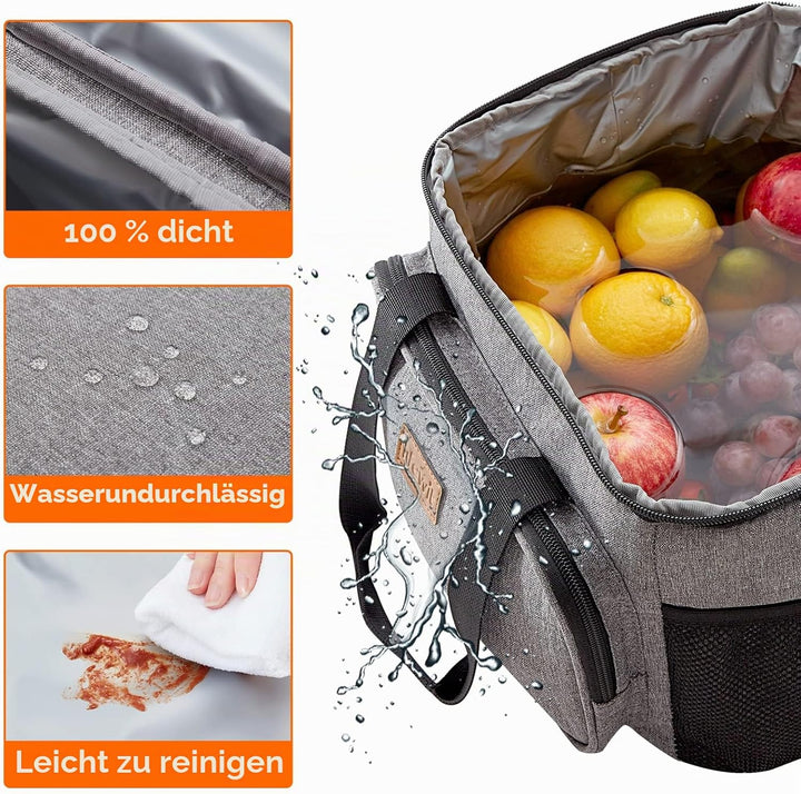 Lifewit 15L Kühltasche Picknicktasche Lunchtasche Mittagessen Tasche Thermotasche Kühltasche Isolier