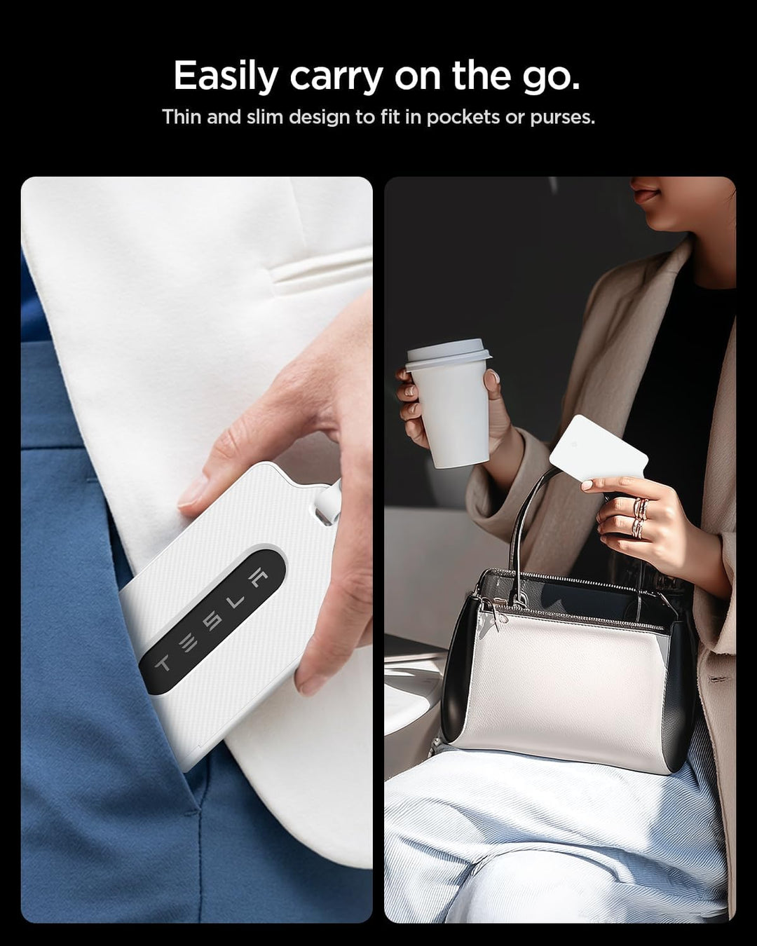 Spigen Schlüsselkartenhalter [1 Stück] für Tesla Model Y (~2026 Juniper) Model 3 (~Highland 2026) Mo