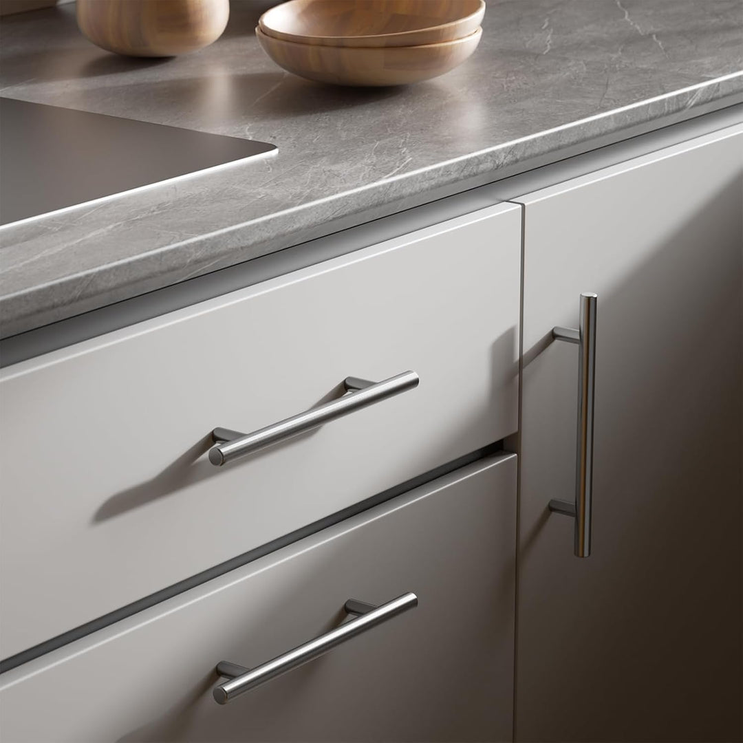 25 Stück Schrank Schublade Türgriff Stangengriff LS201BSS128 Bohrlochabstand 128mm Edelstahl Küchens