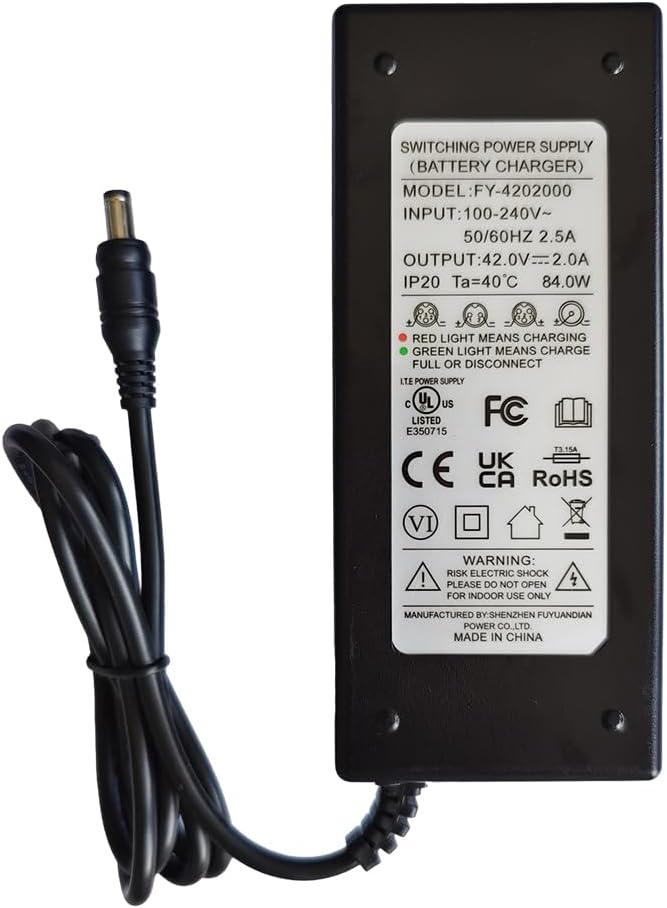 Ladegerät 42V 2A DC 5.5mm*2.5mm Stecker für 10-Serie 36V