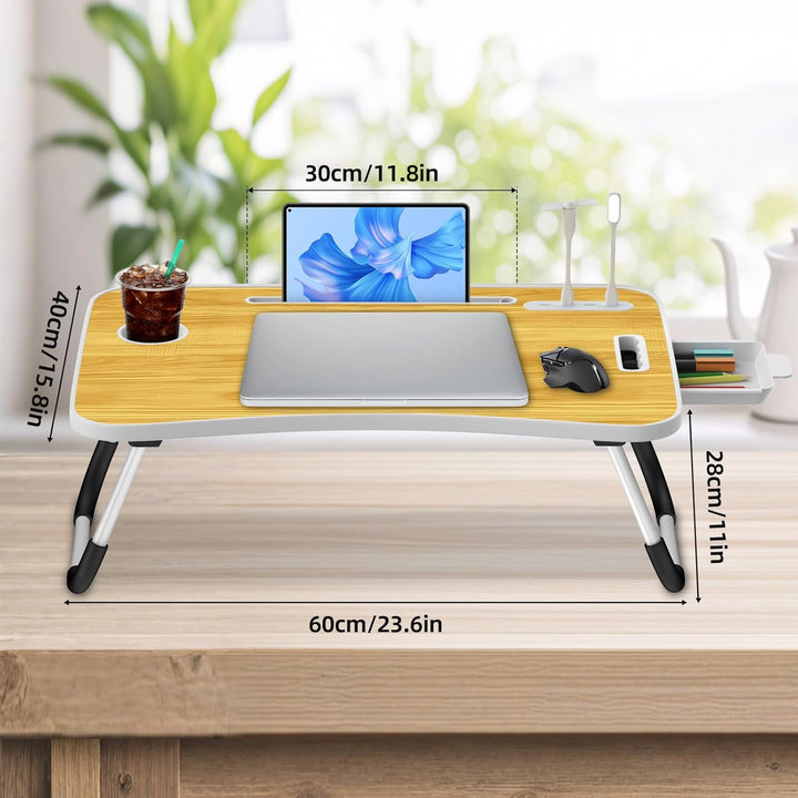 Ferghana Klappbarer Laptop-Schreibtisch Klappbar,Tisch 60x40cm Leichtes Bett Schreibtisch Engineerin