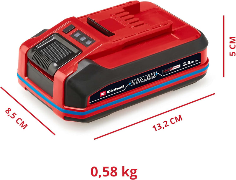 Original Einhell 18V 3,0 Ah Sealed Power X-Change Plus (18 V Akku, Wasser- & staubgeschützt, Schutzk